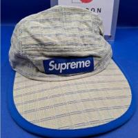 ราคา หมวกมือสองของแท้ Supreme รุ่น Nepal Woven Fitted Camp Cap Style ไซส์ M/L สีน้ำเงิน Made in USA (24884904528)