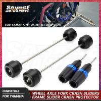 ราคา MT03 MT25 2024 Frame Slider Crash Protector For Yamaha MT-25 MT-03 2015+ Motorcycle Rear Front Whee (49202428716)