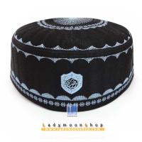 ราคา CHAREEF B-002 หมวกกะปิเยาะห์สีดำลายฟ้า ไซส์ 22 (869951270)