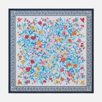 ราคา Floral Silk Twill Printed Scarf - Floral White (44368690981)