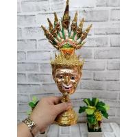 ราคา ปู่ภุชงค์ ปู่พญานาค 7 เศียร (หน้าทอง) เศียรขนาดบูชา เรซิ่น ทองเค ประดับเพชร พร้อมฐานปิดทอง หัวโขน เศียรครู เศียรเทพ (5977952706)