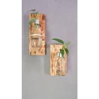 ราคา 1 (อัน) ชุด แจกันดอกไม้แก้วแบบแขวน การขยายพันธุ์กระถาง | แจกันดอกไม้แขวนไม้สักดัตช์ | ตกแต่งกระถางติดผนัง (24543539659)