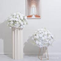 ราคา เรือดอกไม้สีขาวบริสุทธิ์ตกแต่งกุหลาบนมสีขาวการจัดดอกไม้ยิปโซ60เซนติเมตรดอกไม้บอลดอกไม้ปลอมแต่งงานหน้าต่างโต๊ะรับประทานอาหาร ดีซีดี (45151575975)
