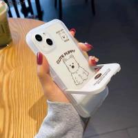 ราคา สําหรับVivo Y39 Y38 Y36 Y29 Y27 Y27S Y78 Plus Y78 + Y76 Y76S Y75 Y74S Y72 Y58 Y56 Y55 Y52 Y52Sเคสโทรศัพท์โชคดี Westieยืนกรณีสุนัขพับกรณีผู้ถือการ์ตูนพับกรณี (54600644672)