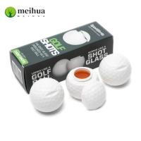 ราคา MEIHUA 1/3PCS Unique Shot Glass,พลาสติกพร้อมฝาปิดลูกกอล์ฟรูปแก้วไวน์,Creative Reusable Washable Novel Golf Ball Cup Golf Party Decor (51752040955)