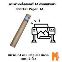 ราคา Maxwork กระดาษพล็อดเตอร์ A1 สีขาว แบบถนอมสายตา ขนาด 61 ซม. ยาว 50 เมตร แกน 2 นิ้ว Plotter paper (28882707460)