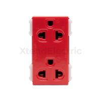 ราคา เต้ารับคู่ 3 ขา มีกราวด์ สีแดง พานาโซนิค PANASONIC WEG15929R (22962088982)