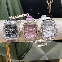 ราคา LYN Emmett Watch นาฬิกาข้อมือ สายซิลิโคน หน้าปัดเหลี่ยม ประดับคริสตัล (25791077041)