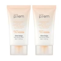 ราคา Make p:rem sun cream 3 type 40ml + 40ml (ครีมกันแดด Glow Beige Tone up UV defense me. ไม่มีความมัน ซัน ครีม ซูทติ้ง พิงค์ โทน อัพ ซัน ครีม) (29457290767)