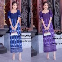 ราคา (m,xl) เดรสยาว ลายไทย ลายหัวใจ น่ารักมากๆ งานป้าย lady sunshine (24413347140)