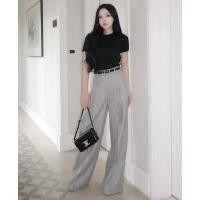 ราคา ชุดเซตขายาว 3 ชิ้น เสื้อสีดำกางเกงขายาวสีเทา+เข็มขัด งานป้าย Pisamai SizeL ***มือ1ป้ายห้อย (26500351293)