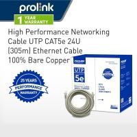ราคา Prolink CAT5E 100% Solid Full Copper UTP Network Ethernet Cable (305m) สายกล้องวงจรปิดเครือข่าย รับประกันประสิทธิภาพ 25 ปี (21289113576)