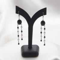 ราคา STJ ต่างหูเงินแท้ พลอยนิลแท้ ONYX และพลอยขาวแท้ ระย้าตุ้งติ้ง (13440277504)