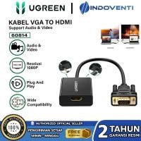 ราคา UGREEN อะแดปเตอร์ VGA เป็น HDMi Converter Micro USB พร้อมพอร์ตเสียง 3.5 มม (28623064033)