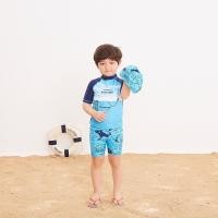 ราคา ชุดว่ายน้ําเด็กชายแขนสั้นกางเกงขาสั้นน่ารัก พิมพ์ลายปลาสีฟ้าไอซ์แซนด์ (27222523926)
