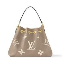 ราคา LV / Louis Vuitton 24 ใหม่สุภาพสตรีนกพิราบสีเทาหนังลูกวัวห่วงโซ่จับ Drawstring กระเป๋าถือ (29284120507)
