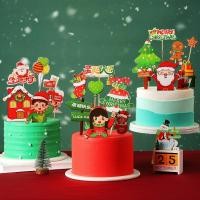 ราคา Christmas Innovation Series Santa Claus Snowman Tree Gingerbread Man and House DIY ถ้วยกระดาษ Party เค้กขนมขาตั้งตกแต่ง Plugin (44320218009)