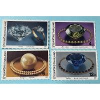 ราคา แสตมป์ไทยอัญมณีชุด4ดวง ปี2544 เพชร เขียวส่อง ไข่มุก ไพลิน ยังไม่ใช้ (26592726550)