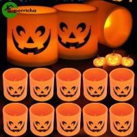 ราคา [H&L]1/2/4 ชิ้นฮาโลวีน Ghost Face ไฟเทียน LED, แบตเตอรี่ดําเนินการเปลวไฟริบหรี่เทียนอิเล็กทรอนิกส์สําหรับตกแต่งโต๊ะปาร์ตี้ (43570717622)