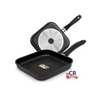 ราคา Zebra กระทะนอนสติ๊กปิ้ง-ย่าง IH Gemini II ตราหัวม้าลาย (25174566256)