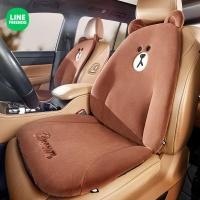 ราคา Line Friends รถฤดูหนาวการ์ตูน Plush Cushion In-Car Driver ที่นั่งด้านหลังหมีสีน้ําตาลเบาะรถ Warm สบายเบาะพนักพิง (29571924389)