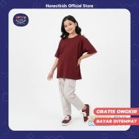 ราคา KATUN HONEST KIDS เสื้อยืด Levis Oversize Plain สําหรับเด็กผู้หญิง 24s Maroon Cotton พรีเมี่ยมหนา อายุ 2-14 ปี (57000892464)