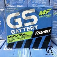 ราคา แบตเตอรี่รถยนต์ GS MFX 90L , MFX 90 R (แบตเตอรี่กึ่งน้ำกึ่งแห้ง) 80แอมป์ (5711536783)