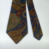 ราคา เนคไทมือสอง Liberty Men's Silk Tie Paisley Brown Abstract Design Made in England (44114016624)