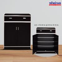 ราคา ตู้วางรองเท้า 80 ซม. 2 บานเปิด ลิ้นชักบน ✎อ่านรายละเอียดก่อนนะคะ (3176283275)