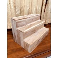 ราคา ชั้นวางรูปทรงขั้นบันไดแบบทึบ ทำจากไม้สักดิบสีธรรมชาติ (26331960334)