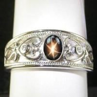 ราคา แหวนเงินแท้ 925 พลอยสตาร์ดำ Black Star Sapphire น้ำหนัก 0.98 กะรัต ขาสวยเนื้อเนียนค่ะ (15683363923)