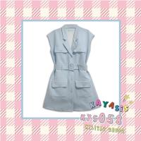 ราคา New | KAYASIS MILITAR DRESS เดรสสั้นสีฟ้า ห้อยป้าย Size1 (26161491889)