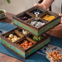 ราคา กล่องใส่ผลไม้อเนกประสงค์สไตล์จีน กล่องใส่ผลไม้ 2 ชั้นหรูหรา กล่องใส่ของว่างไม้จริง KZ42 กล่องเก็บของสวยงาม minimalist ดีไซน์ทันสมัย กล่องเก็บของในครัว กล่องใส่ขนม กล่องไม้สวยงาม KZ42 (50050944253)
