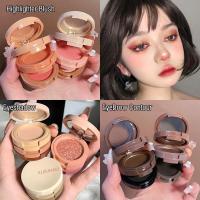 ราคา 3 In 1 Matte Highlighter Blush Palette Pearly Blush อายแชโดว์เงา Eyebrow Contour Hairline Palette (45400430515)