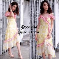 ราคา P060 D6 เดรส เหลือง ของใหม่ ป้าย Areeya size M เสื้อ อก 34 เอว 26 สพ free กป ยาว 43 (1610773269)