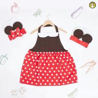 ราคา ผ้ากันเปื้อน ลายมิกกี้ มินนี่เม้าส์ แบบมีหมวก (14634319329)