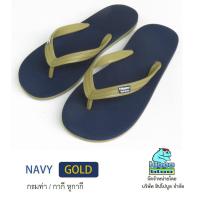 ราคา Hippo bloo รองเท้าแตะฮิปโปบูล NAVY GOLD ชาย/หญิง กรมท่า/กากี หูกากี เบอร์ 9.5-13 EU37-45 (5803409184)
