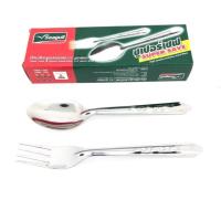 ราคา ช้อนส้อม ช้อนส้อมสแตนเลส ช้อน ส้อม ตรา seagull 12 คู่ 99.- (1663875705)