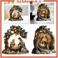 ราคา [หยุด1] 2ง พระเยซูเกิดตกแต่งสก์ท็อปเครื่องประดับที่ไม่ซ้ํากันชนบทอะคริลิประสูติฉากตกแต่งตารางกลางสําหรับเทศกาลพรรคในร่ม (40020584991)