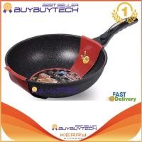 ราคา Buybuytech กระทะเกาหลี กระทะเคลือบหินอ่อนหน้ากว้าง 30 cm (BLACK) (9725829789)
