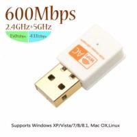 ราคา USB WiFi ADAPTER 600Mbps เสาอากาศ WiFi Dual Band 802.11b/N/G /AC Mini Wireless การ์ดเครือข่ายคอมพิวเตอร์ตัวรับสัญญาณ (3929388964)