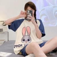 ราคา ชุดนอนฤดูร้อนของผู้หญิงการ์ตูนน่ารักหวานแขนสั้นกางเกงขาสั้นสามารถสวมใส่ออกไปข้างนอกฤดูร้อนหลวมๆใส่อยู่บ้านชุดนอนผู้หญิง (25392499551)