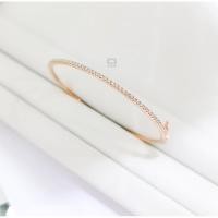 ราคา กำไลข้อมือเพชรแท้ Rose gold เพชรแท้ทองแท้18k Amantio Diamond (23260388811)