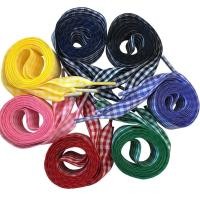 ราคา เชือกผูกรองเท้าริบบิ้นลายสก๊อตกว้าง 2.5 ซม. เชือกผูกรองเท้าผ้าฝ้ายลายหมากรุกแบน 120 ซม (6947804255)