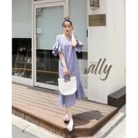 ราคา ฟรี EMS ชุดเดรสยาว งานป้าย Lady Ribbon Thailand เสื้อผ้าแฟชั่นผู้หญิง Dress Size M สีฟ้า พร้อมส่งสวยเหมือนแบบ (1108238239)