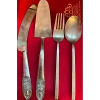 ราคา ชุดเครื่องครัวทองเหลืองลายไทย (หลายชิ้น + มีดปาด) ✨ งานวินเทจทองเหลือง ลายไทยเก่า สวยมีสไตล์ (50350305296)