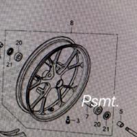 ราคา ล้อแม็กหน้าสีดำ CBR150R ปี 2021 แท้เบิกศูนย์ HONDA (25580211304)