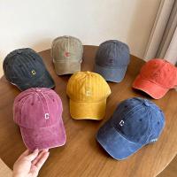 ราคา Retro Baseball Cap Soft Top Washed Peaked Cap Outdoor Street Hat Women (43664998695)
