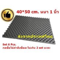 ราคา ฟองน้ำรังไข่ ขนาด 40*50 cm. หนา 1 นิ้ว ฟองน้ำซับเสียง โฟมซับเสียง แผ่นกันเสียงสะท้อน ชุด 6 แผ่น (8258892862)