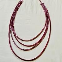 ราคา สร้อยคอแฟชั่น pink gold ยาว (used) (7241186396)